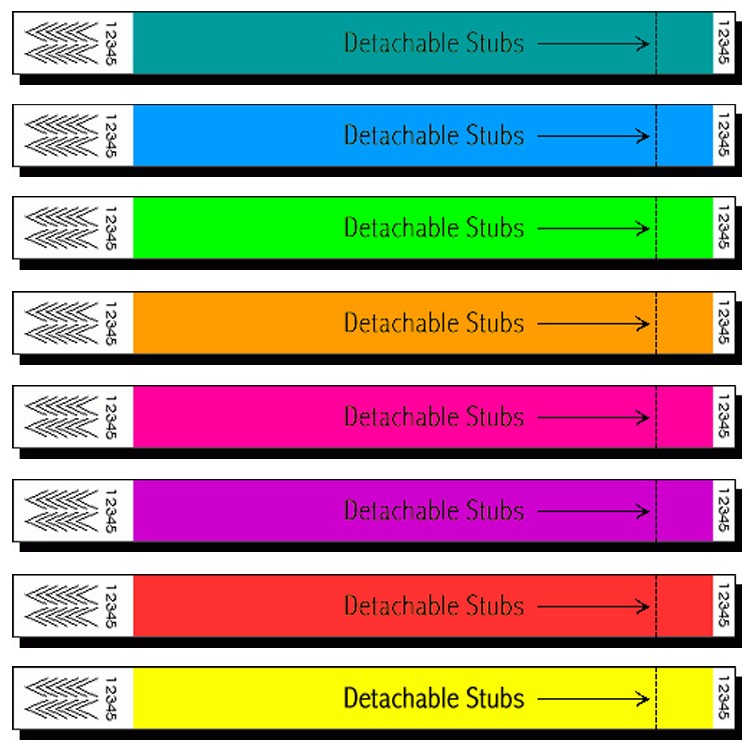 Stub 3/4" Tyvek Wristband - Neon Colors 7
