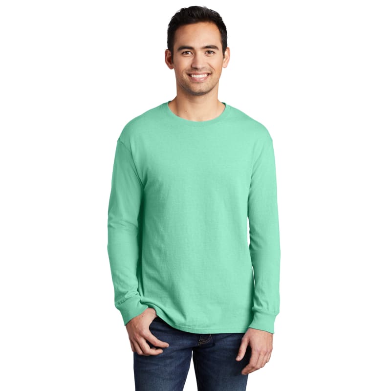 Port & Company Beach Wash Garment-Dyed Long Sleeve Tee 185