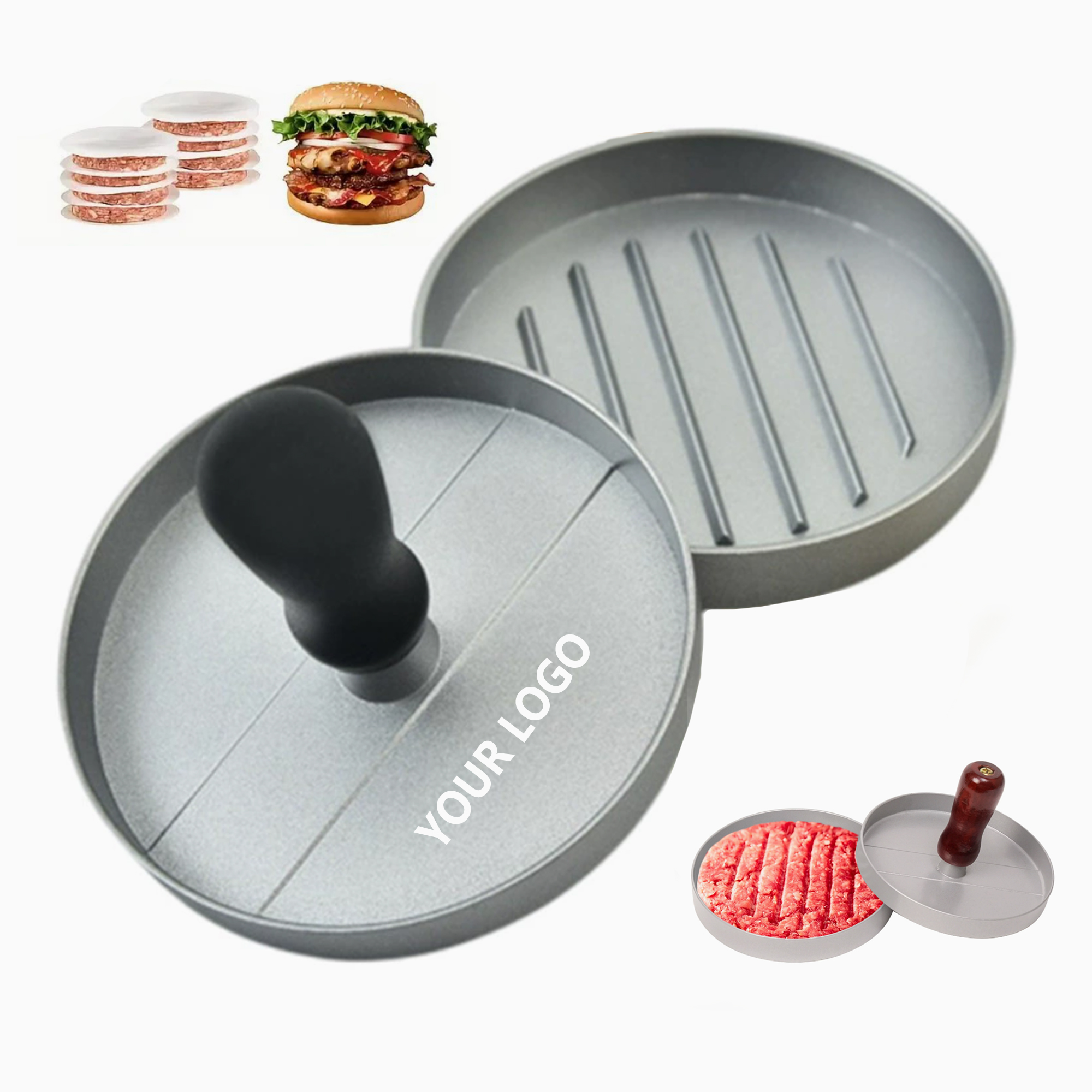 Aluminum Patty Maker Press Hamburger 3