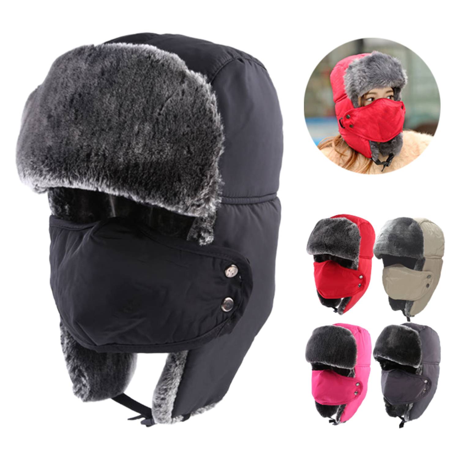 3 In 1 Water-Proof Thermal Cycling Snow Ski Hat 9