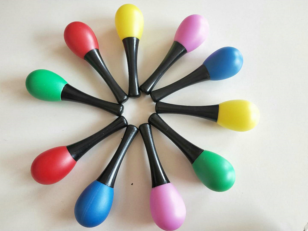 Plastic Mini Maracas Rattle Shaker Sand Hammers 4