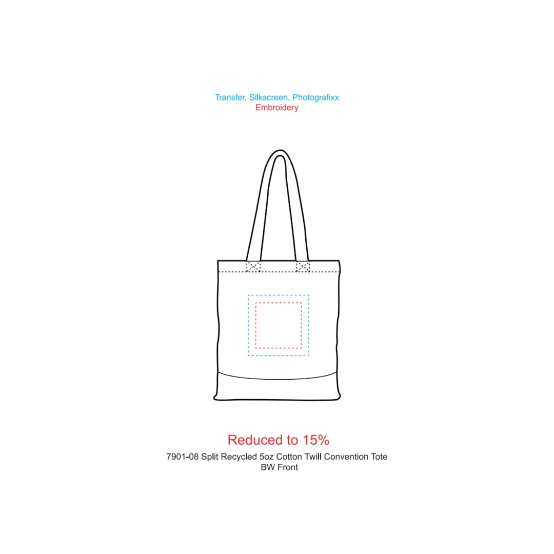 Split Recycled 5oz Cotton Twill Convention Tote 60
