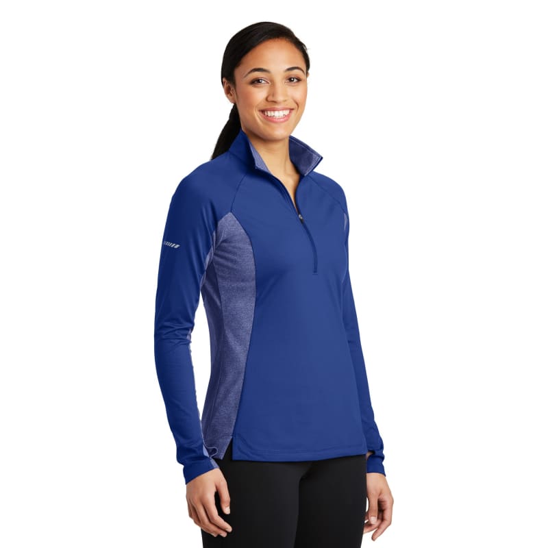 Sport-Tek Women's Sport-Wick Stretch Contrast 1/4-Zip Pullover. 22