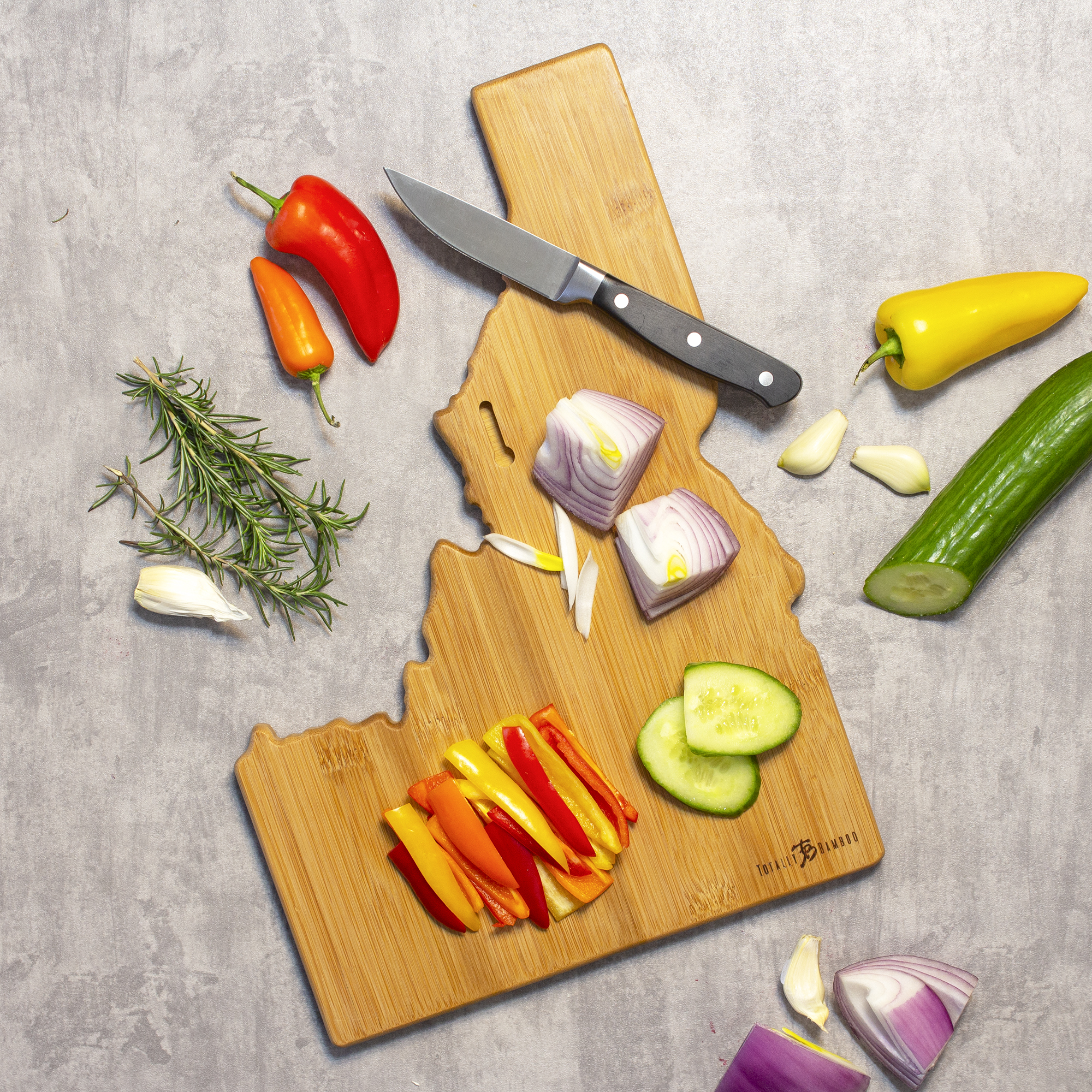 Idaho State Shaped Cutting and Serving Board with Artwork by Summer Stokes 5