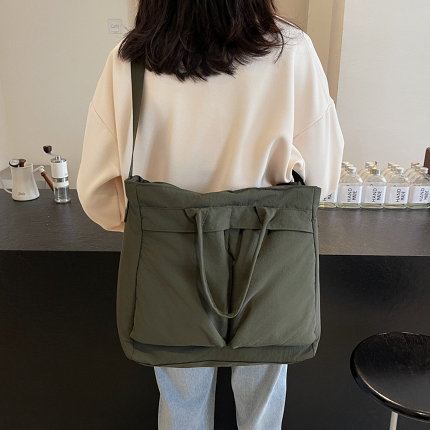 Large Capacity Nylon Crossbody Shoulder Tote Bag 6