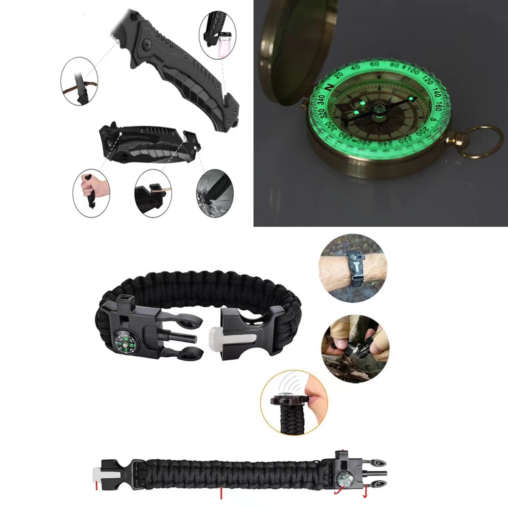 Wild Survival 15-Piece Outdoor Multi-Functional Tool Set 8