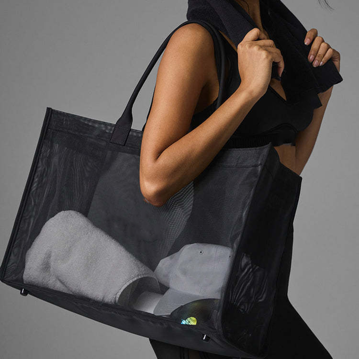 Large Capacity Mesh Yoga Tote Bag 3