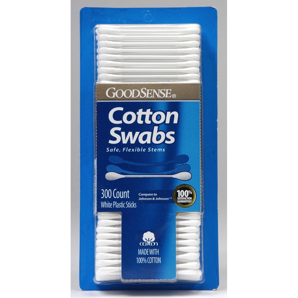 Cotton Swabs - 300 Count Flexible Plastic Stems 1