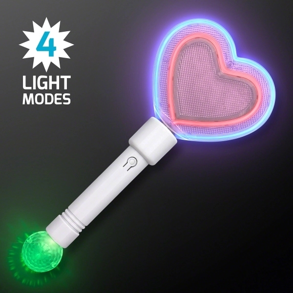 Flashing Rave Party Heart Wand 2