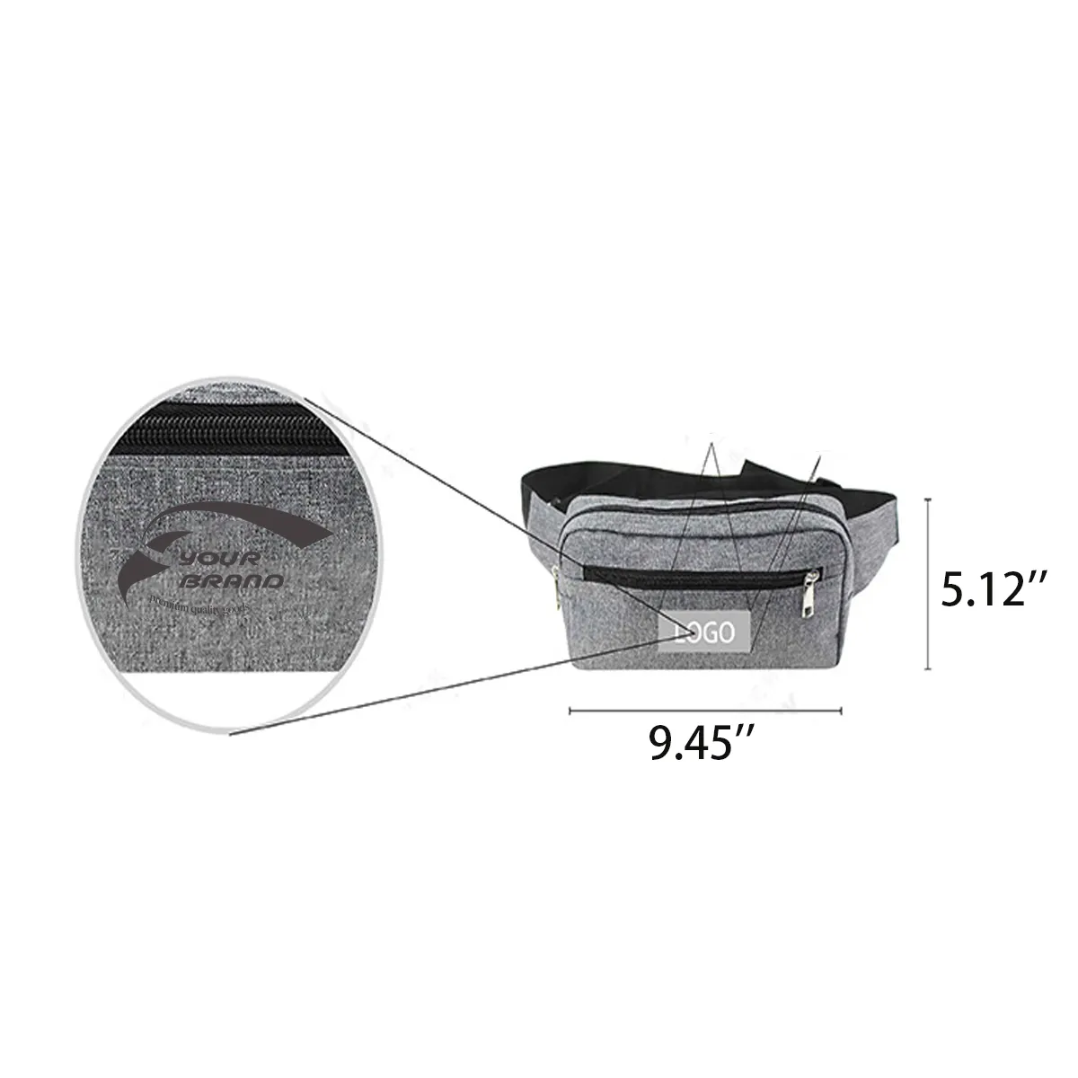 Sports Fanny Pack Messenger Crossbody Belt Travel Bag 3