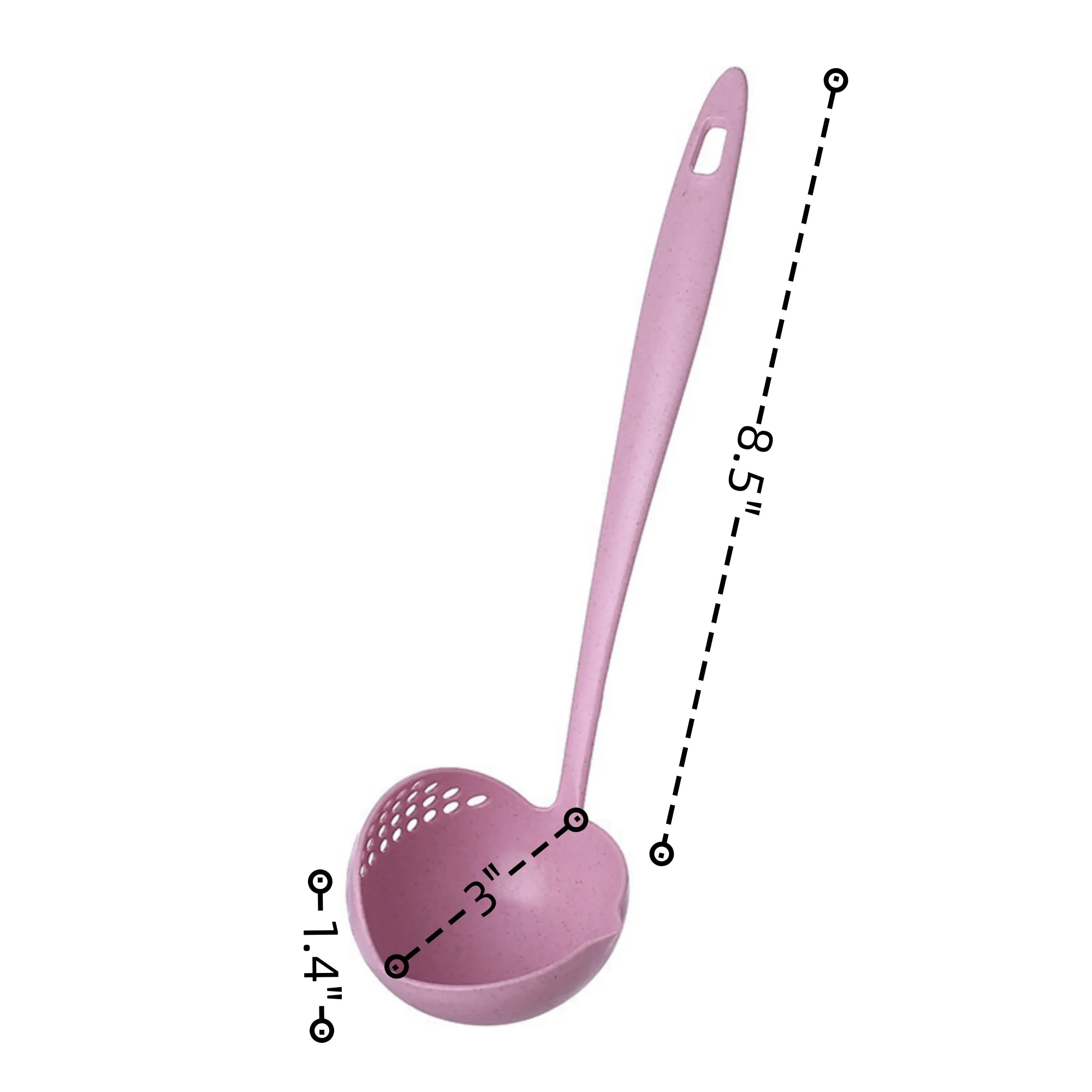 2 in 1 Household Kitchen Spoon Wheat Straw 4