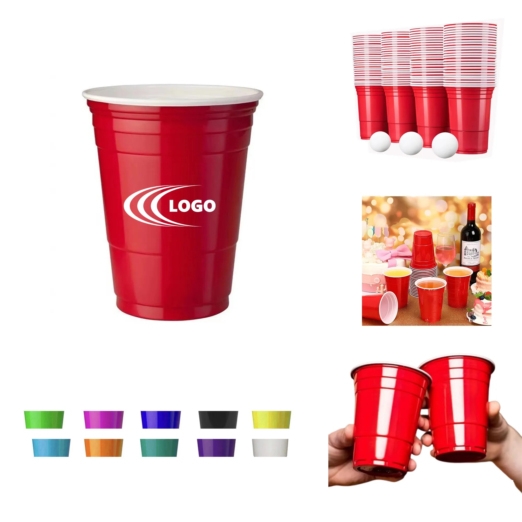 16oz Disposable Party Plastic Cup MOQ50 4