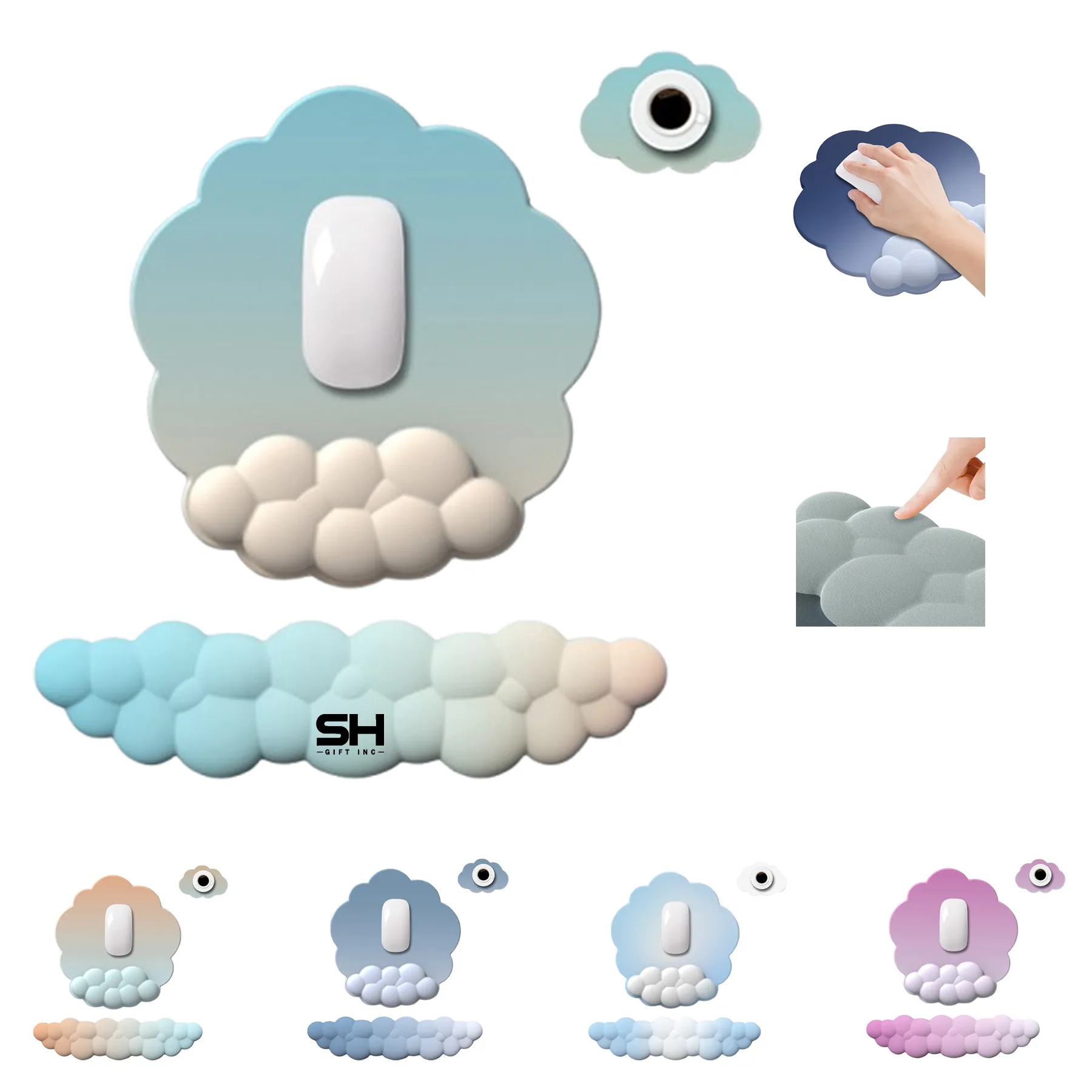 Cloud Keyboard And Mouse Wrist Rest 3