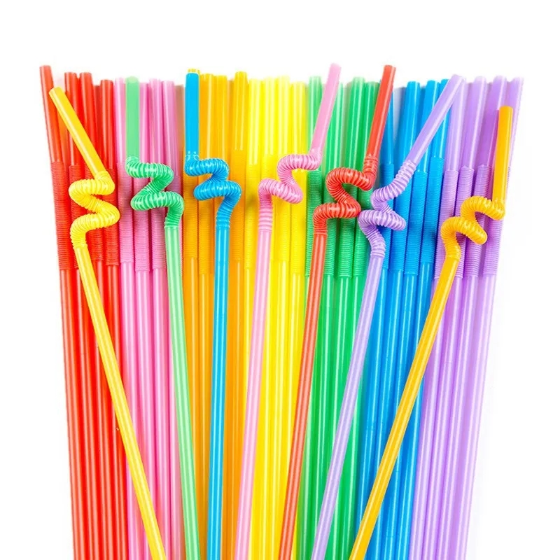 Disposable color art bendable straw 3