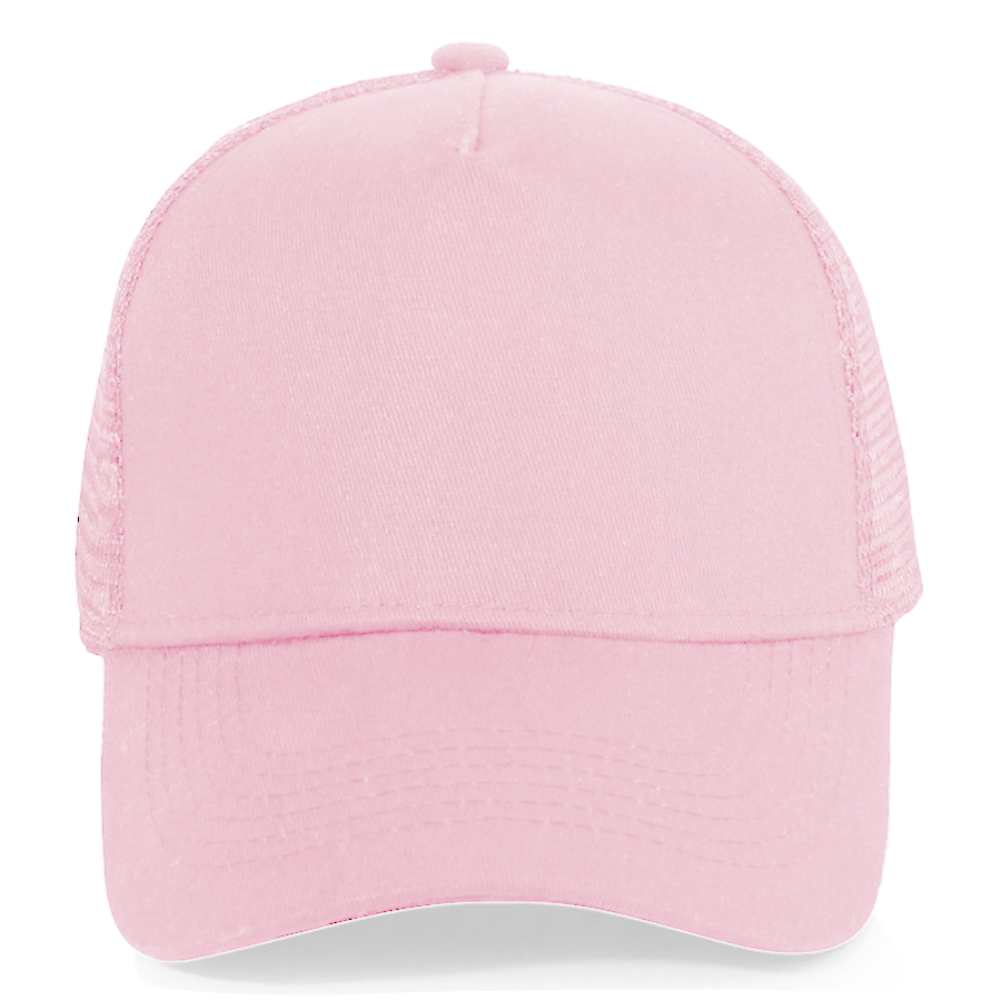 Stock Solid Color Cotton 5-Panel Trucker Cap 65