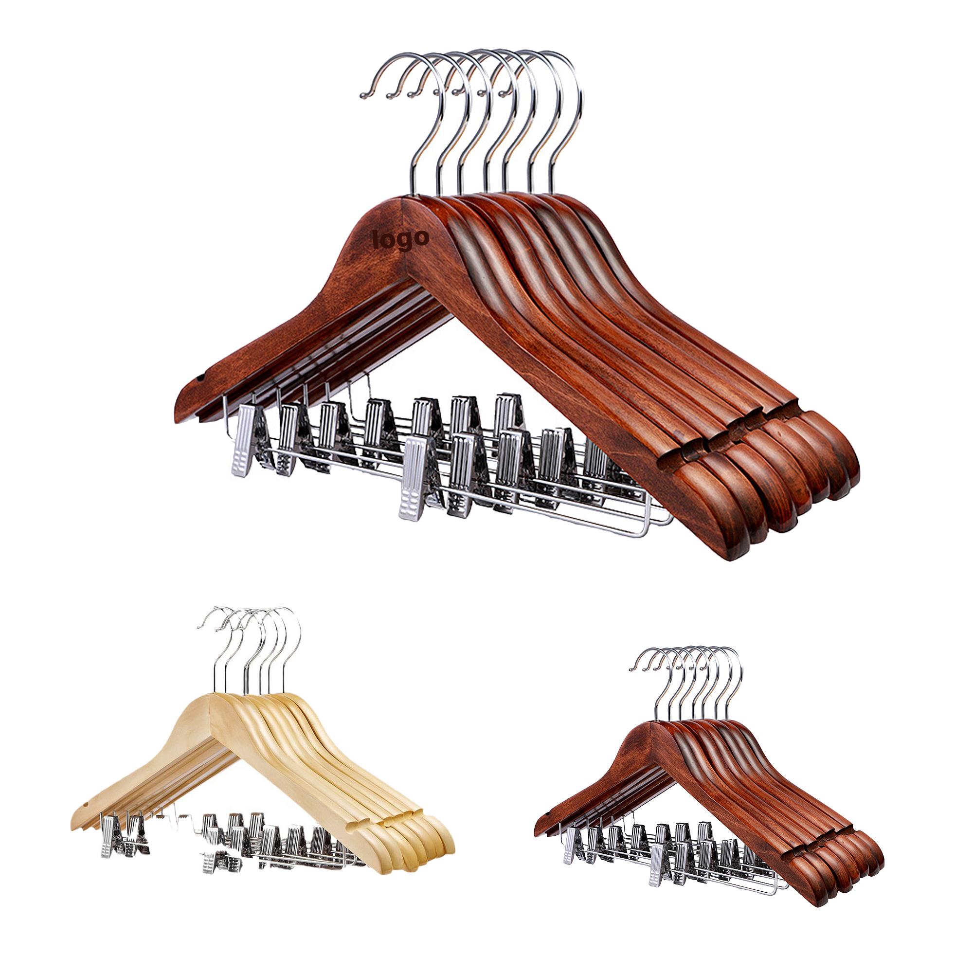 Non-Slip Solid Wood Hangers 2