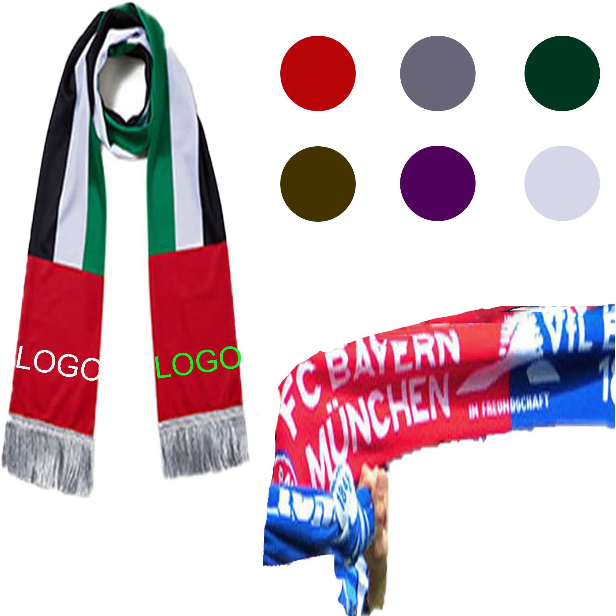 Spot Full Color Soccer Fans Scarf 4