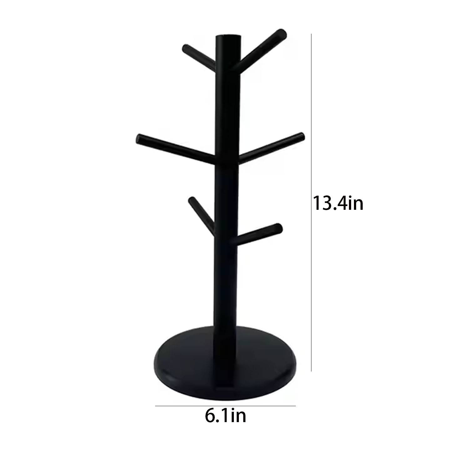 Wooden Tree Mug Holder w/ 6 Hooks 3