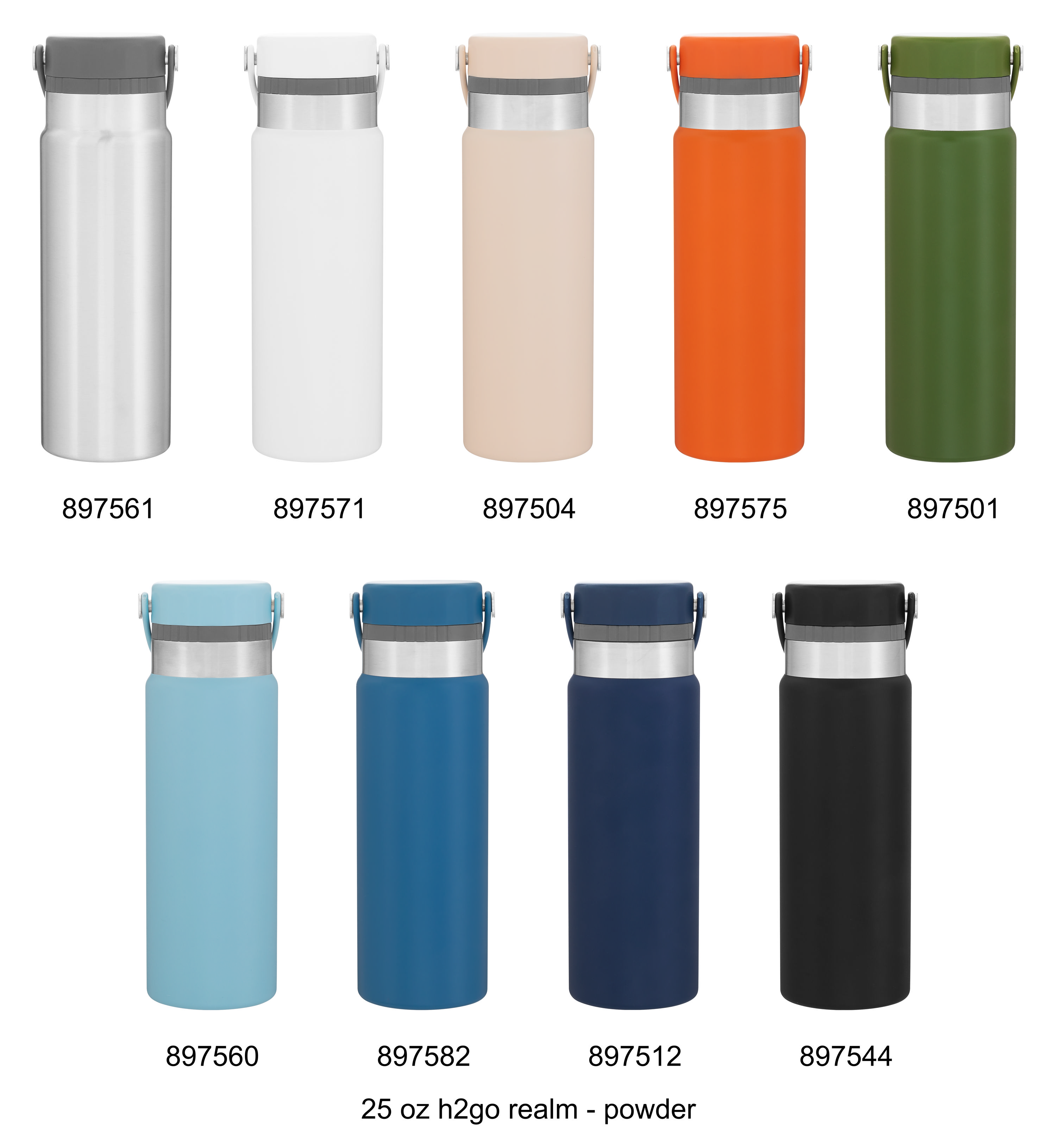 25 oz h2go realm, custom water bottle with logo imprint 11