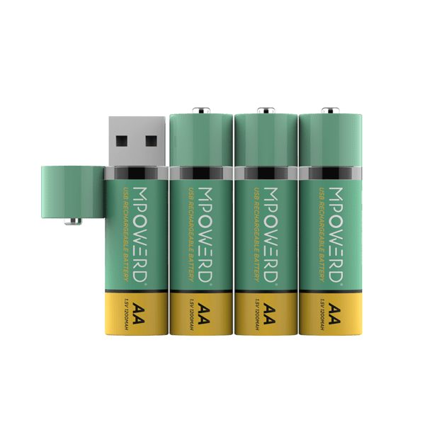 MPOWERD 4 Pack Rechargeable USB Batteries 48