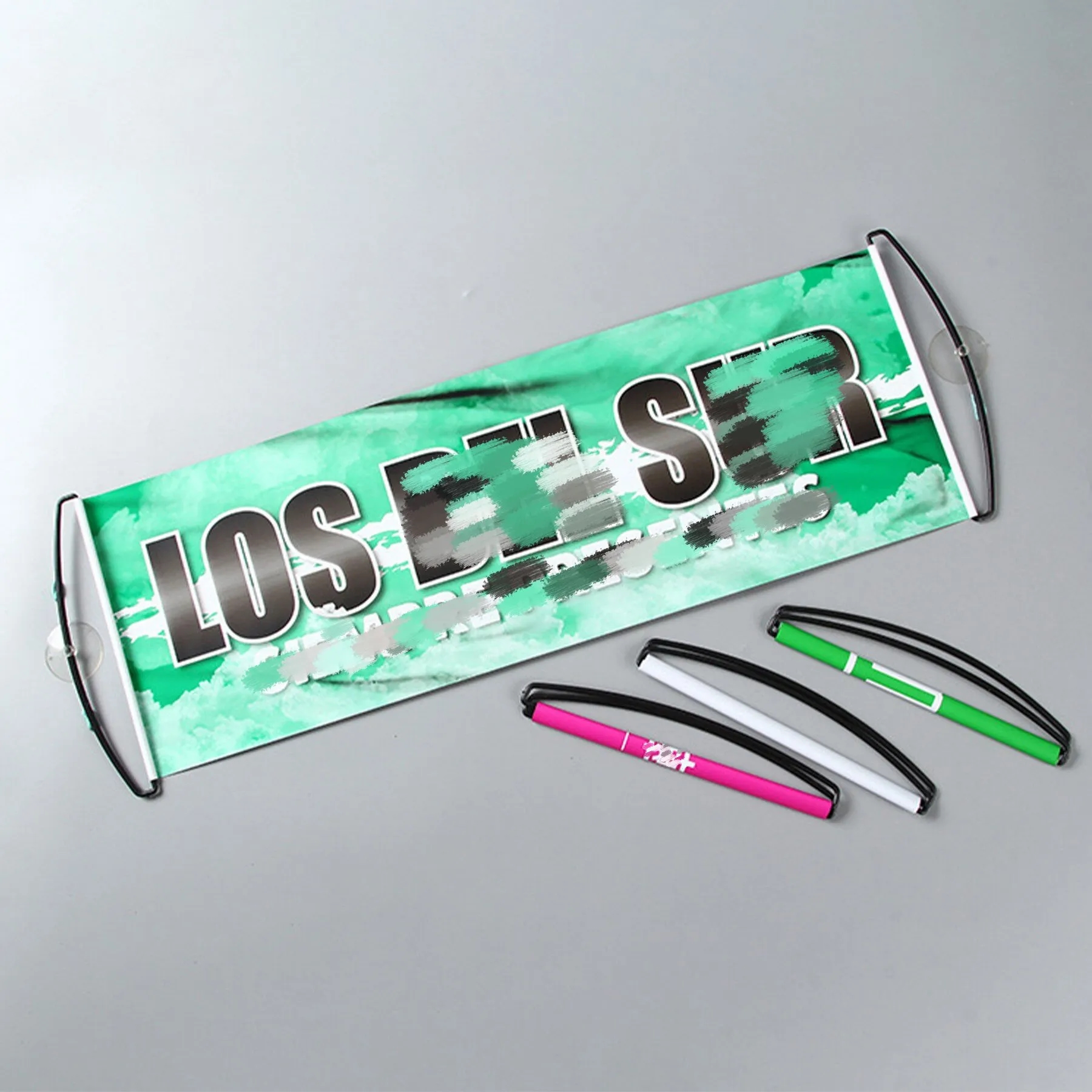 Handheld Roll Up Retractable Hand Pulled Flag Banner 3