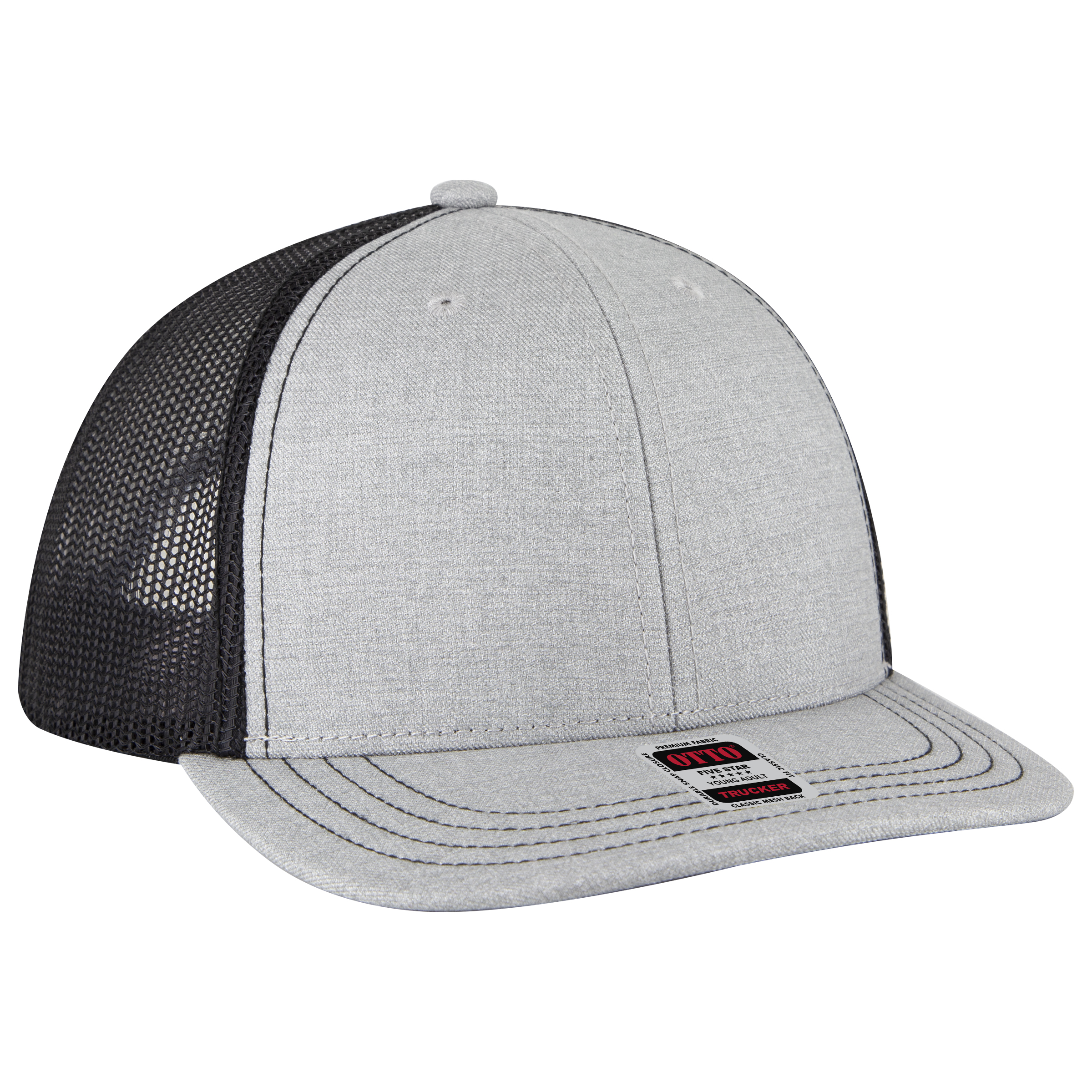 OTTO CAP® 6 Panel Mid Profile Mesh Back Trucker Hat 116