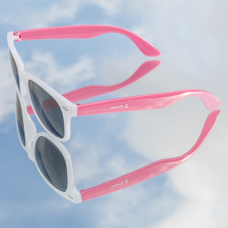 Custom White Frame Plastic Sunglasses 38