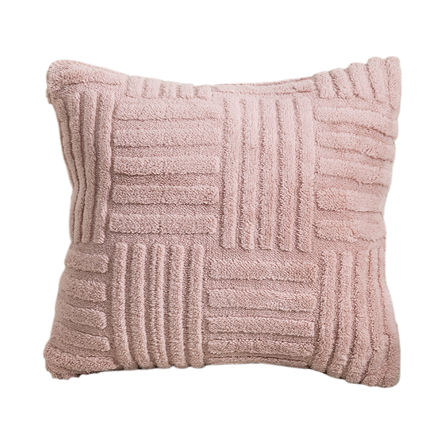 Striped Flannel Square Throw Pillow 4
