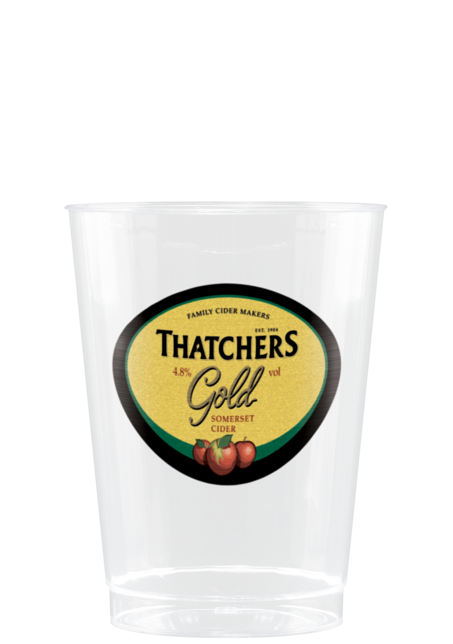 10 oz Hard Plastic Fluted Cup Clear Digital Print 1