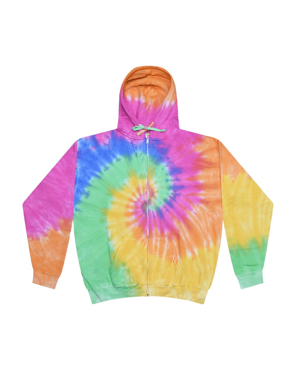 Unisex Tie-Dyed Full-Zip Hooded Sweatshirt - 8888 10