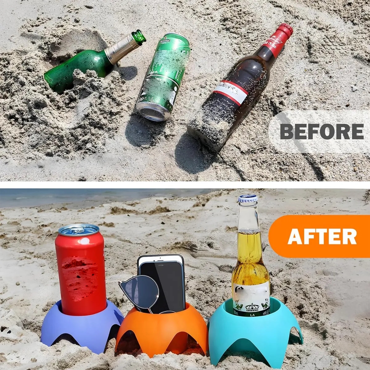 Beach Drink Cup Holder Sand Coasters 3