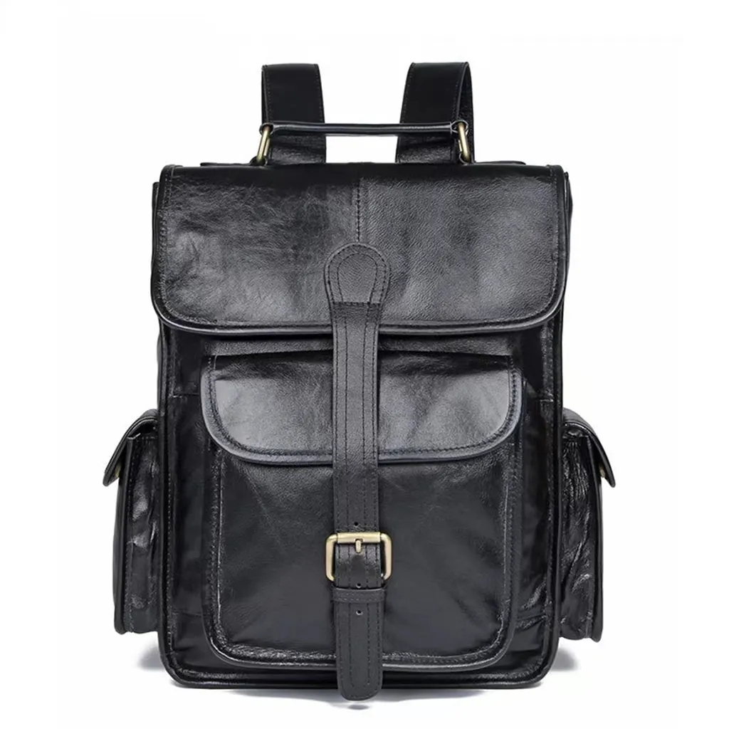 Custom Vintage Genuine Leather 15 Inch Laptop Backpack 6