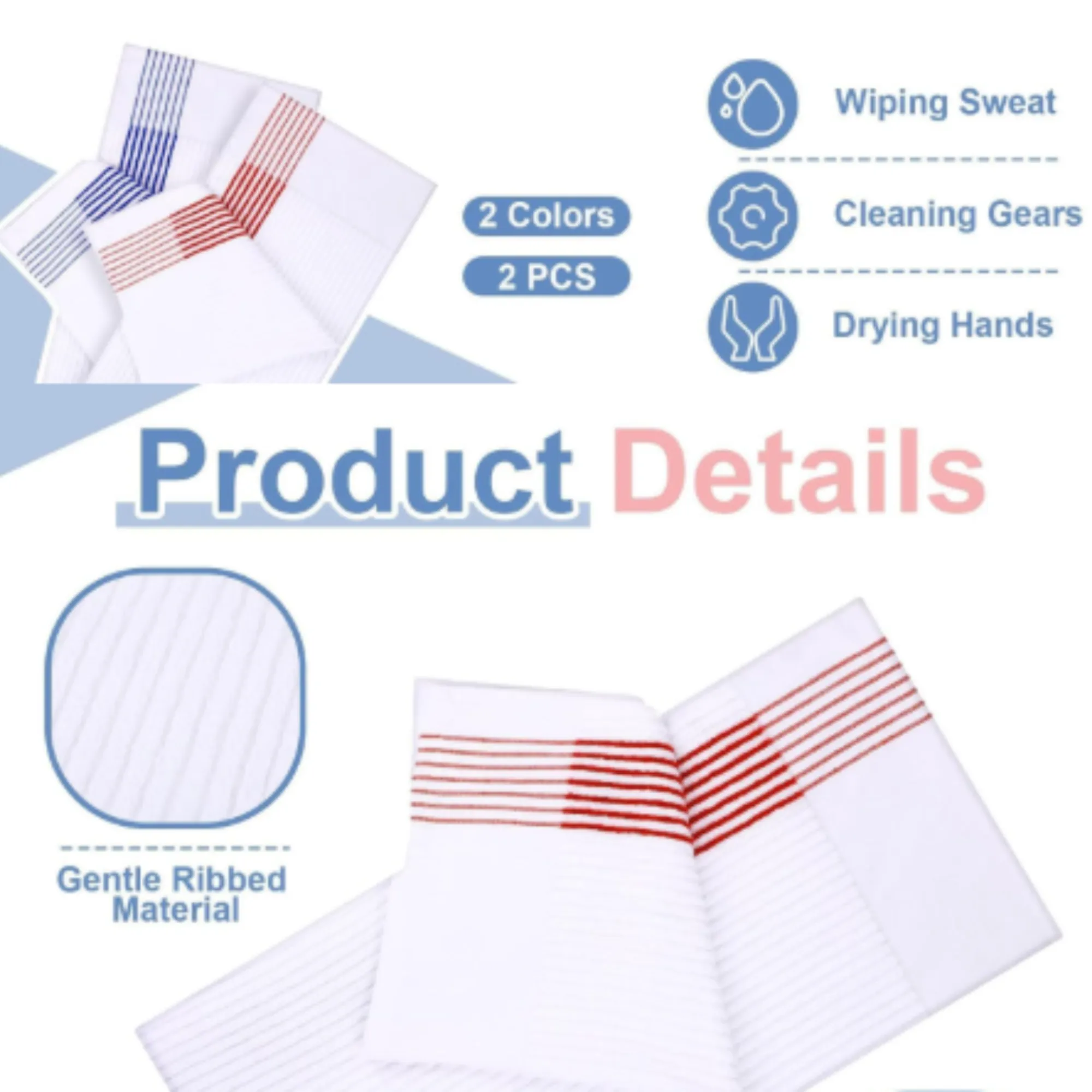 Soft Cotton Striped Custom Embroidery Golf Towels 2