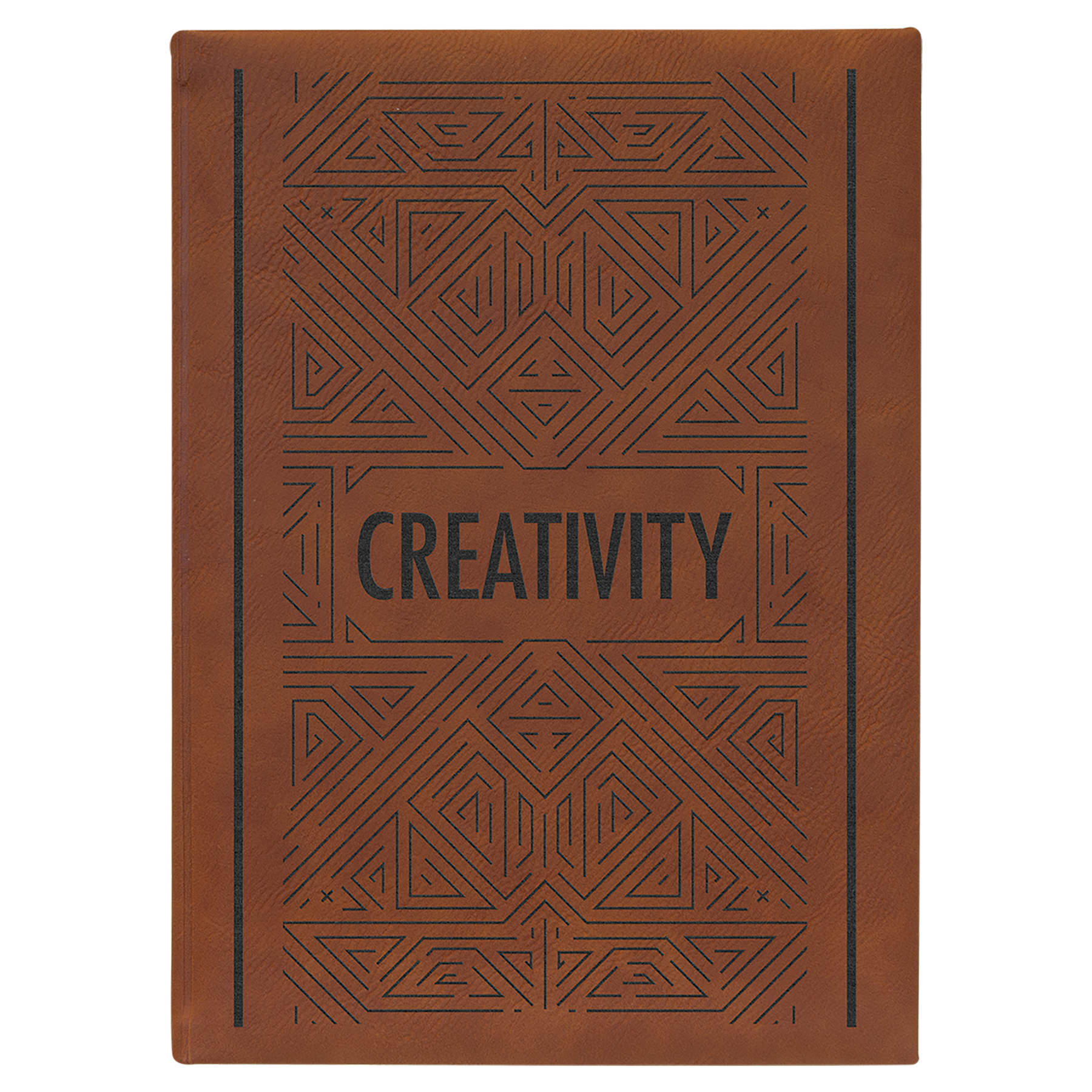 7" x 9 3/4" Rawhide Leatherette Sketch Book-Unlined Paper 2