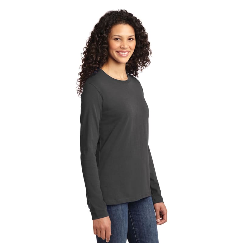 Port & Company Women's Long Sleeve Core Cotton Tee. 44