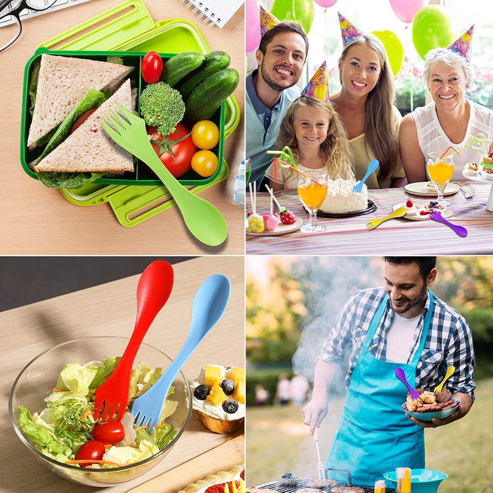 Plastic 3 in 1 Spoon Fork and Knife 2