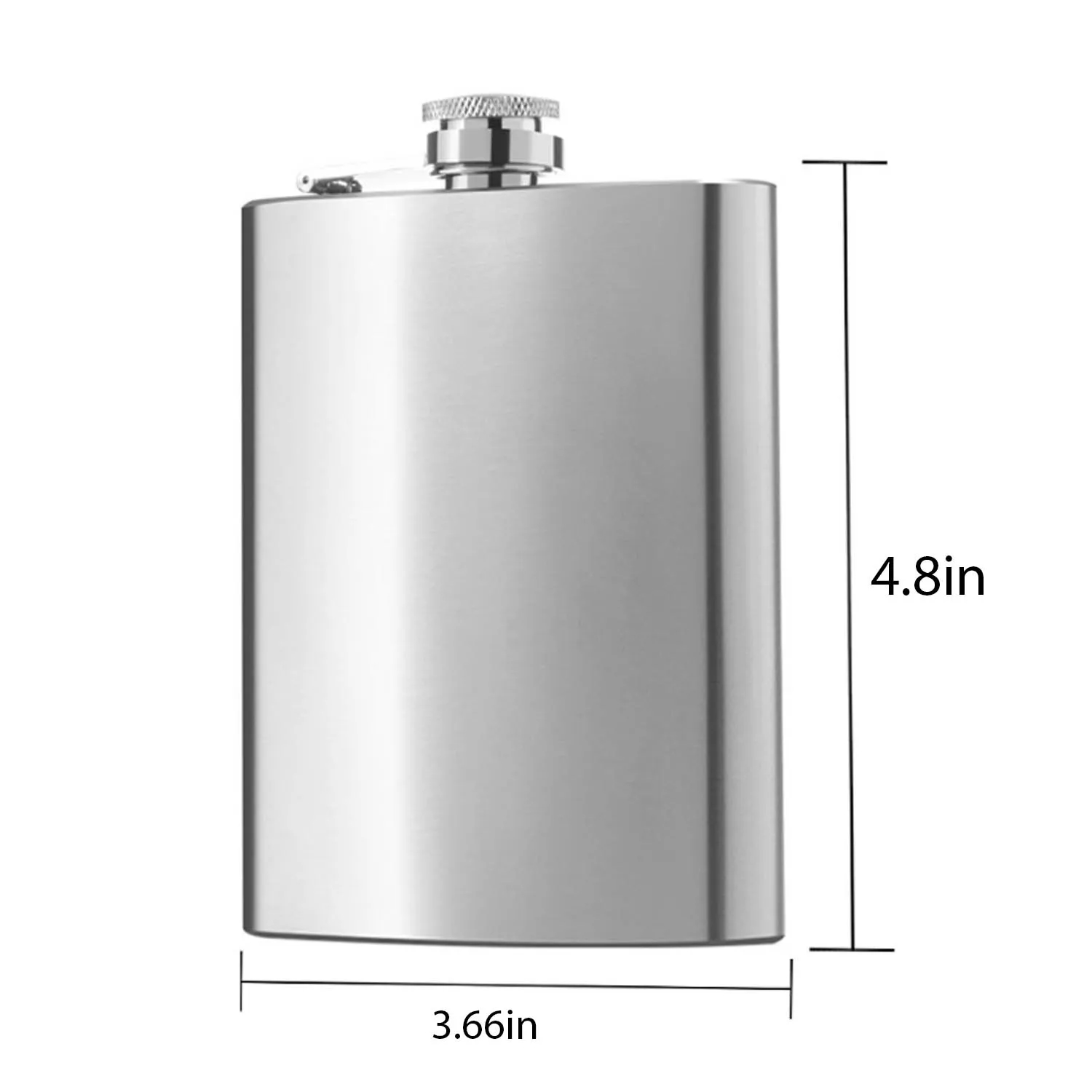 8 Oz. Stainless Steel Flask With Funnel, custom water bottle with logo imprint 5
