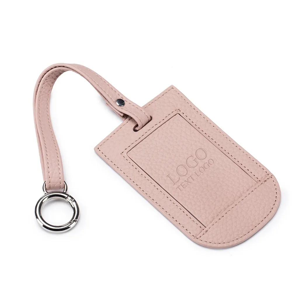 Flap Leather Luggage Tag With Metal Buckle 3