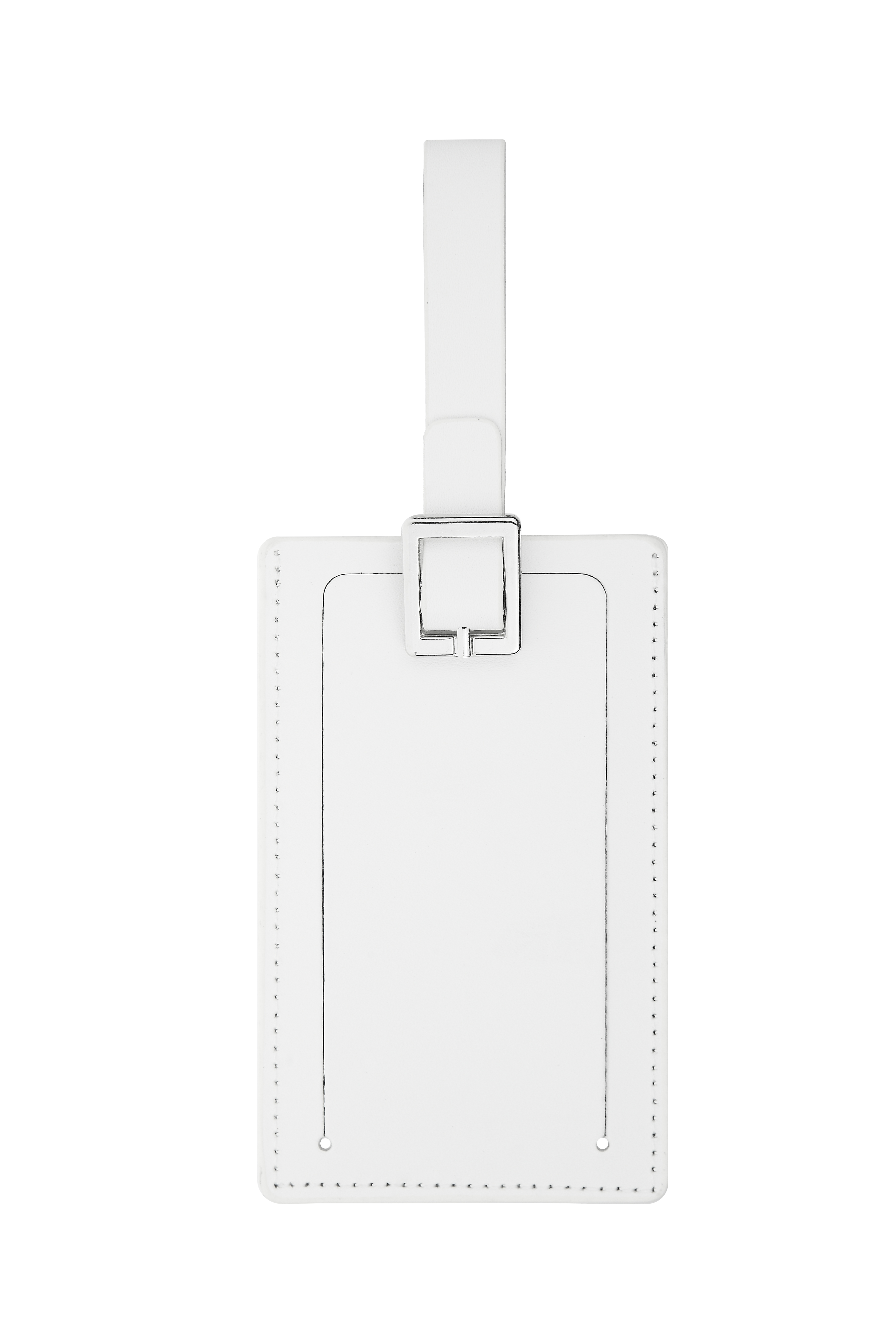 Traveler Bond Leather Luggage Tag - White 2