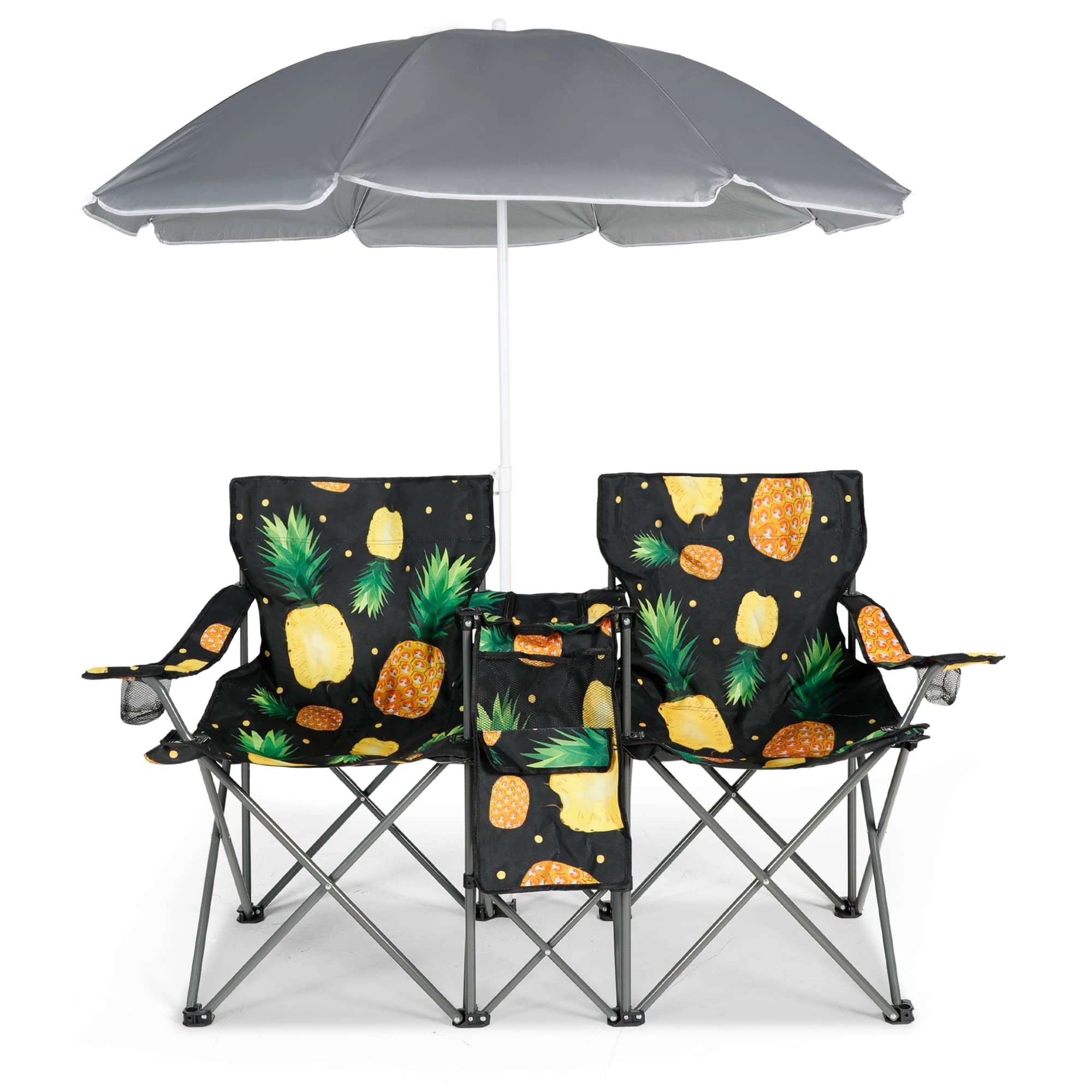 Double Portable Picnic Chair with Umbrella 5