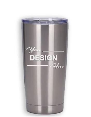 Drinkware: 20 OZ Tumbler (SILVER) with Lasered (CU 1