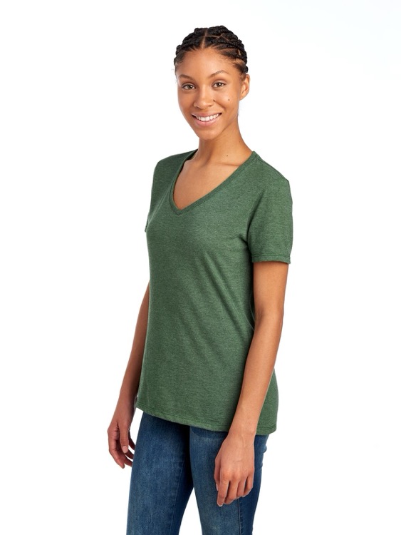 JERZEES Premium Blend Combed Ring-Spun Ladies' V-Neck T-Shirt 17