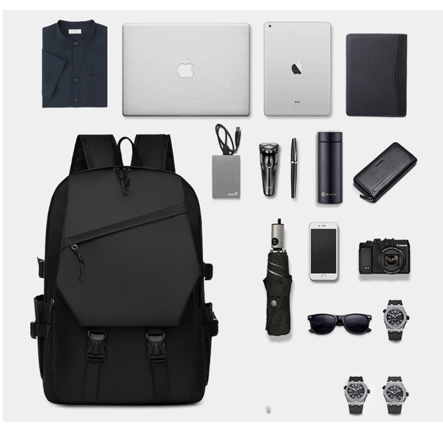 Nylon Large Capacity Backpack for College 3