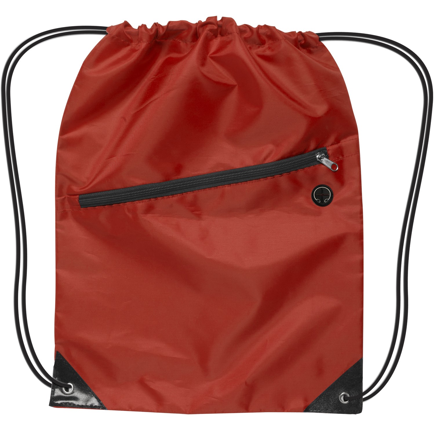 210D Drawstring Backpack W/ Front Zipper Pocket 6