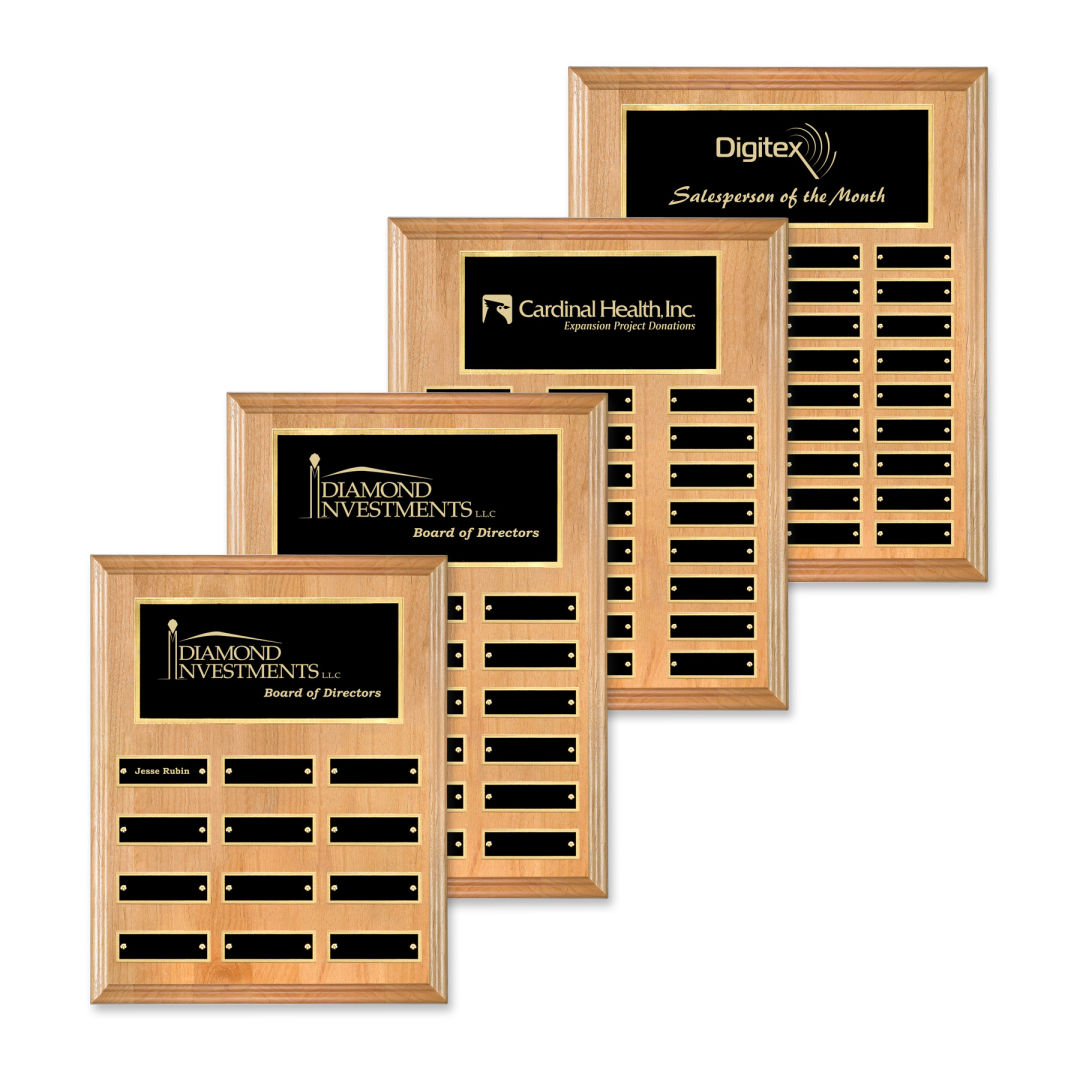 Erindale (Vert) Perpetual Plaque - Red Alder/Gold 7