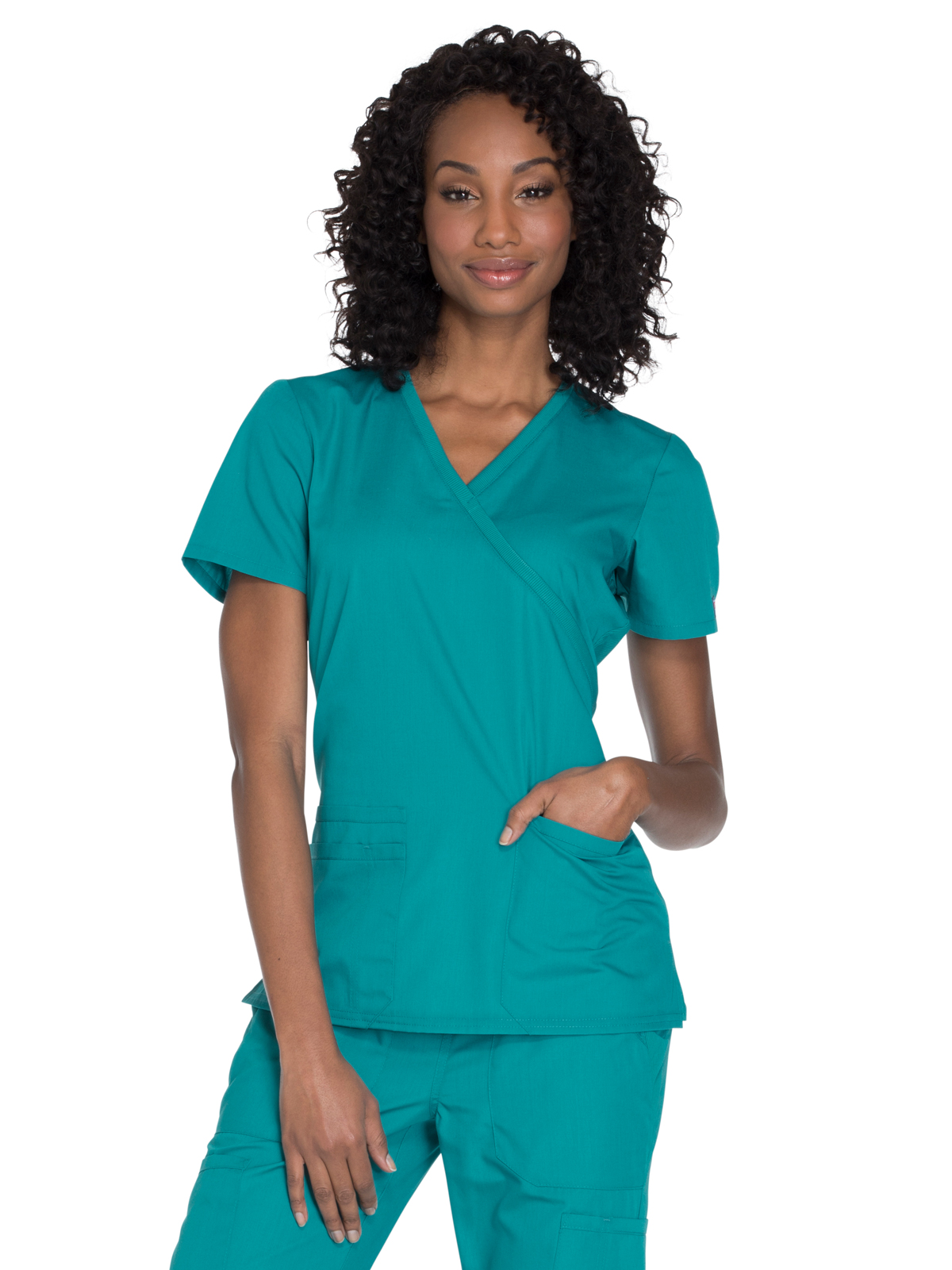 Cherokee - Workwear Originals - Women's 2-Pocket Mock Wrap Top 38