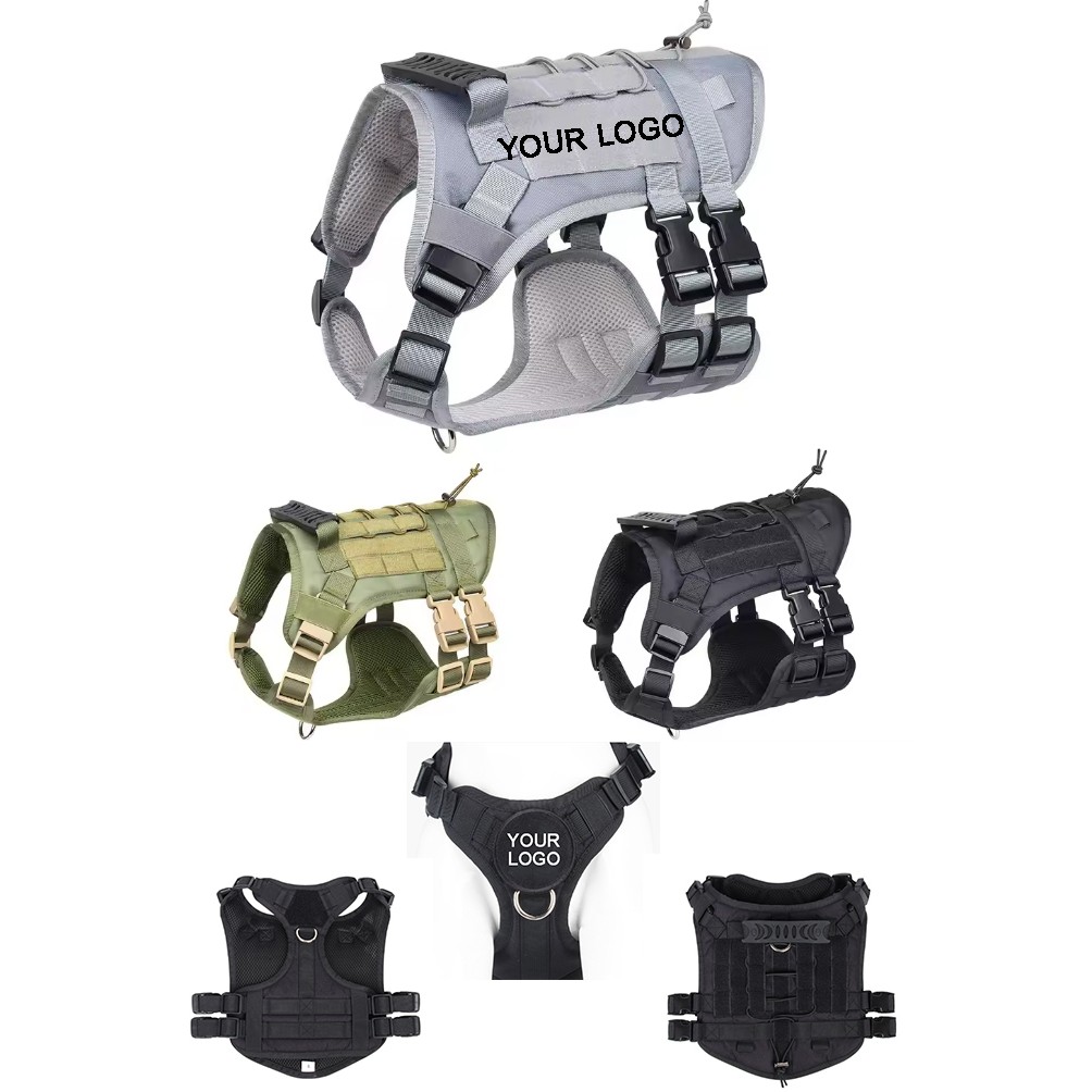 Harness with Handle Tactical Dog Harness Vest 4