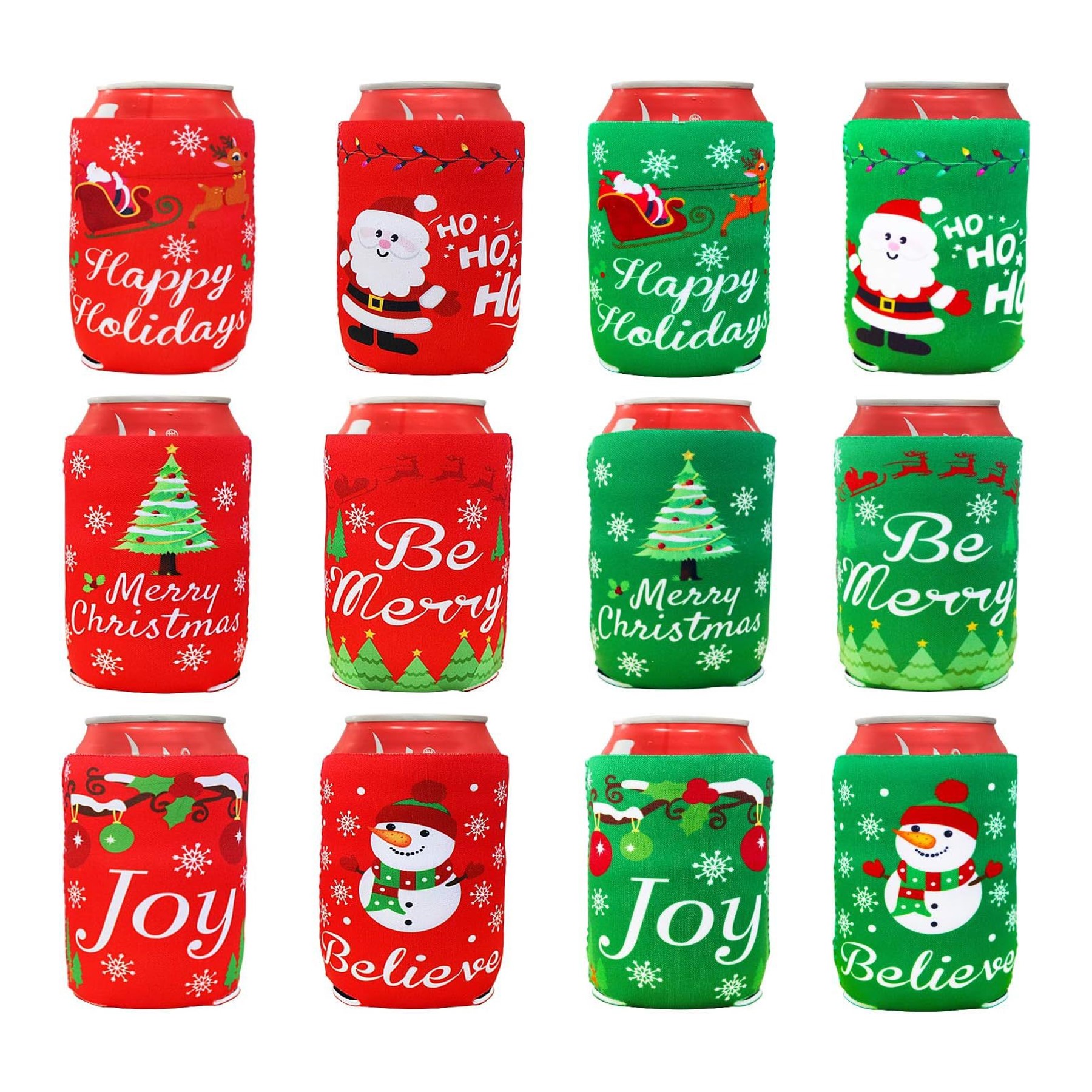Christmas Neoprene Can Cover (direct import) 4