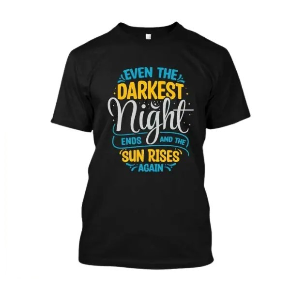 Full Color T-Shirt With DTG Print 5.3Oz 100% Cotton 1