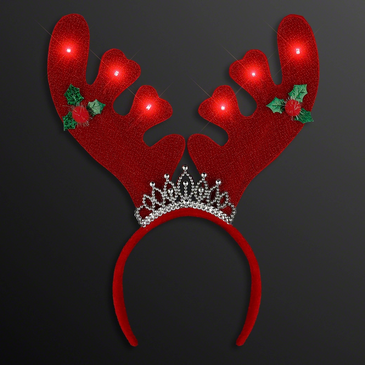 Christmas Queen Light Up Antlers Headband 1